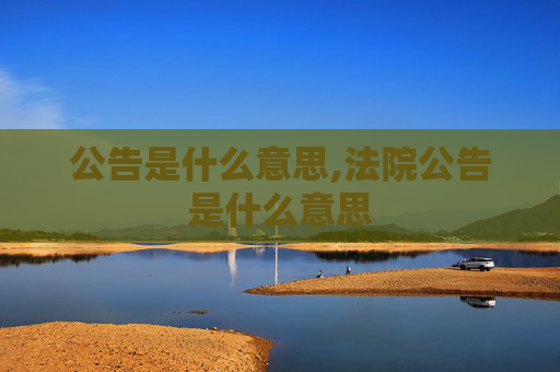 公告是什么意思,法院公告是什么意思