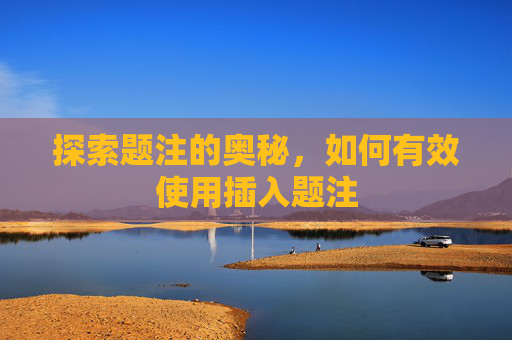 探索题注的奥秘，如何有效使用插入题注