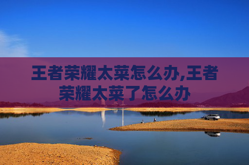 王者荣耀太菜怎么办,王者荣耀太菜了怎么办