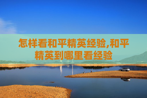 怎样看和平精英经验,和平精英到哪里看经验