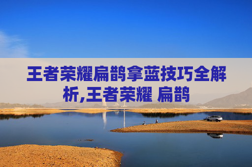 王者荣耀扁鹊拿蓝技巧全解析,王者荣耀 扁鹊