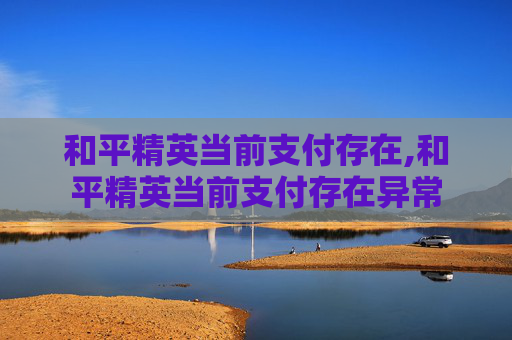 和平精英当前支付存在,和平精英当前支付存在异常