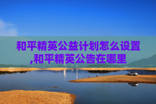 和平精英公益计划怎么设置,和平精英公告在哪里