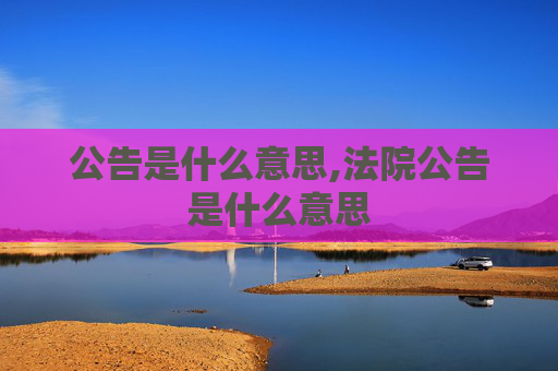 公告是什么意思,法院公告是什么意思