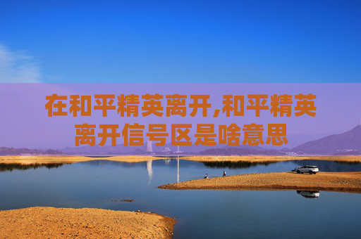 在和平精英离开,和平精英离开信号区是啥意思